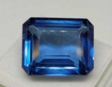 Square cut sea blue Topaz gemstone 29.12ct