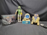 Vintage Star Wars C3PO clock and Remote control Stormtrooper Alien Creature pack