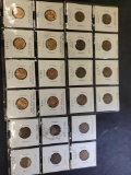 Penny lot, Wheats and Uncirculated 22 coins