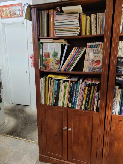 Bookcase w Cookbooks and Animal books