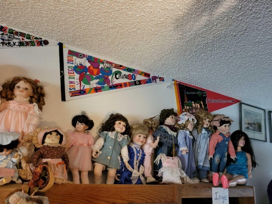 Beautiful collection of Porcelain Dolls Pennants ""NOT Included"