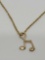 14kt gold necklace with 14kt gold Music Note pendant