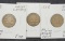 Complete Three Coin 1857 & 1858 Flying Eagle Cent Regular Issue set