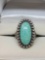 Sterling silver native ring with high end opal 7.4 grams