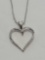Single Diamond Classic Heart Necklace NEW