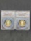 2016 S ANACS certified PR70 DCAM Gold Dollars Gerald Ford and Ronald Reagan nice coin