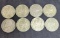 Silver Jefferson war nickel lot of 8 coins total range of dates