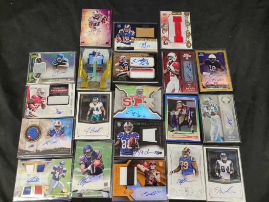 20. Football cards Jersey, Rookies, Signed and numbered