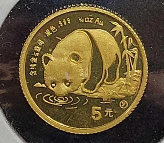 Gold 1/20 Ounce China Proof 1987-Y Panda