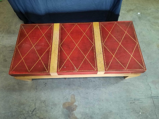 Unique decorative wooden coffee table hand painted