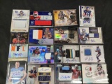 15 football cards Rookies, Jersey, signed and numbered