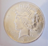 Peace silver dollar 1935 Gem BU Rare Date Blazing Frosty white MS+++++