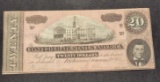 1864 $20 Confederate States of America Note