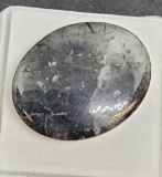 20.05cts Black Oval cut Sagenetic Quartz gemstone