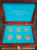 Wooden Presentation box with 1859-1864 Copper Nickel Indian Head Cents