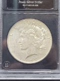1927-D Slabbed Peace Dollar Almost Uncirculated Blast White better date