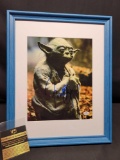 Framed photo Yoda played by Frank Oz Signed