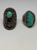 Antique native ring lot sterling silver with stones very old 925 silver jewelry lot 27 grams