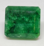 128.50ct Rectangular Cut Green Emerald gemstone