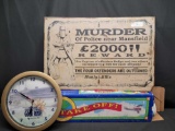 Metal Reward sign Gold Rush clock Take off the Game that teaches Geography
