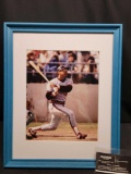 Framed 8 x 10 in photo Reggie Jackson Signed