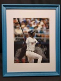 Framed 8 x10 in photo Padres Fred McGriff signed