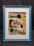 Framed 8 x 10 in photo Padres Eddie Murray signed