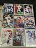 Binder of football cards Troy Aikman, Jerome Bettis, Drew Bledsoe