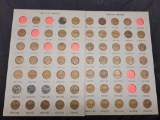 Wheat cent copper penny album collection 1934 to 1958 huge lot 62 collector coins