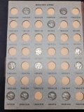 Mercury dime collection from old album one page 1918 to 1936 90% silver 12 coins early years