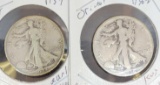Walking liberty silver half lot early years ++ better Date 1936 d nice original collector coins
