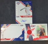 USA Baseball cards 3 Jersey cards Burl Carraway, Aidan Miller, J.T Realmuto