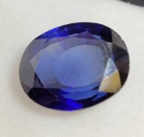 Blue Sapphire huge oval cut stone 10 ct with AGSL Gem id card nice gemstone