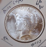 Peace silver dollar 1923 gem bu Frosty white original PQ beauty