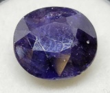 5.52ct Dark blue Cushion cut Sapphire gemstone