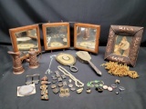 Vintage Mirrors Dresser Mirror and Brush Button covers accessories earrings and more