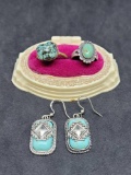 Turquoise Jewelry earrings and rings
