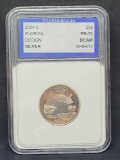 Silver Quarter 2004 S Florida Proof DCAM slabed 90% silver