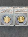 Eisenhower & Roosevelt ANACS Proof 70 limited release gold dollars 2015 S