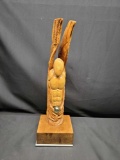 Unique wood carved figure