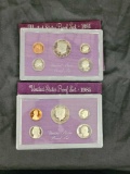 2 united states Proof sets 1984 and 1985