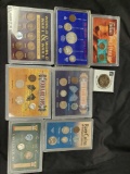 Collection of Rare Coins in Seven Plastic Holders