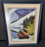 Framed Signed & Numbered Art, Bears 428/500 Limited Edition