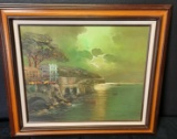 'Bay of Naples' Sfarzino Signed Canvas Original Oil Painting, w/ COA