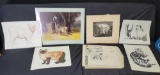 Cardboard artwork and popular cat portraits