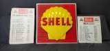 Shell sign with game schedules