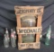 Mcdonalds Bottling Co Vintage glass bottles 5 gallon jug Visalia wooden crate. Vintage box