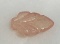 Carved Leaf .48ct pink Sapphire gemstone with ID card