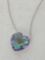 7 Ct Heart Shape Mystic Topaz Necklace in Sterling Silver NEW