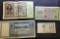 Foreign paper money. Germany and Philippines 4 notes